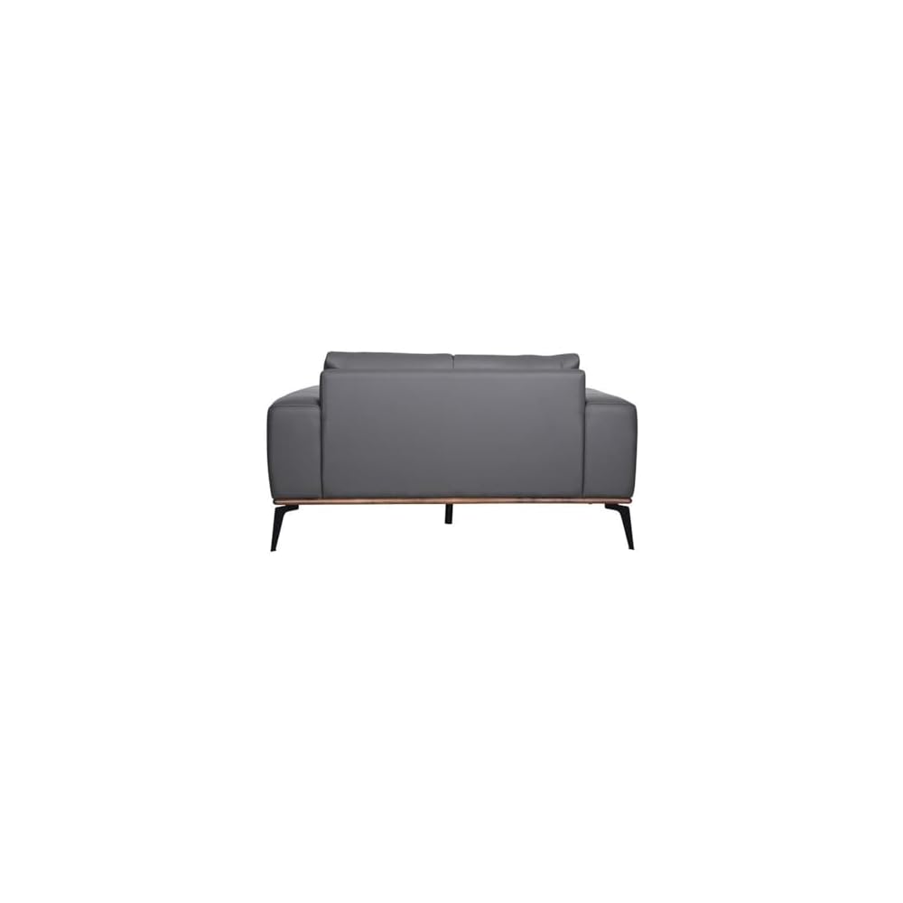 Porter Designs Pietro Top Grain Leather Loveseat - Gray