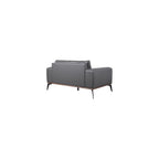 Porter Designs Pietro Top Grain Leather Loveseat - Gray