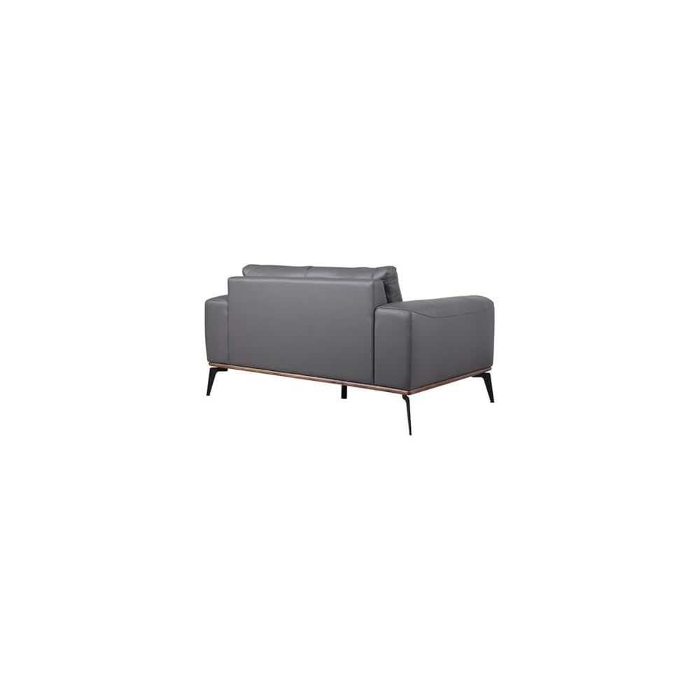 Porter Designs Pietro Top Grain Leather Loveseat - Gray