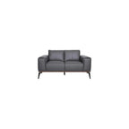 Porter Designs Pietro Top Grain Leather Loveseat - Gray