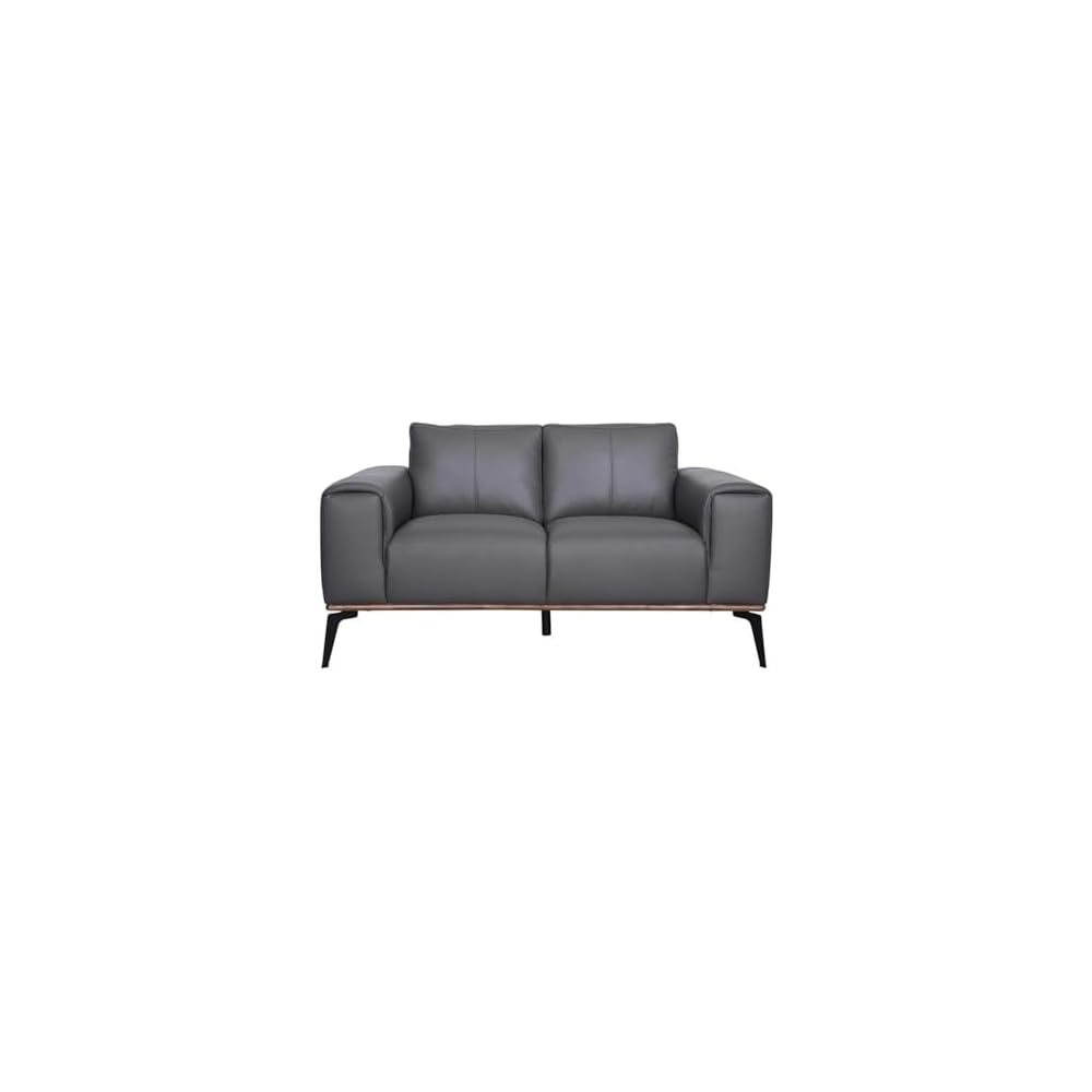 Porter Designs Pietro Top Grain Leather Loveseat - Gray
