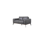 Porter Designs Pietro Top Grain Leather Loveseat - Gray