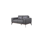 Porter Designs Pietro Top Grain Leather Loveseat - Gray