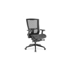 Lorell Checkerboard Design High-Back Mesh Chair, Black