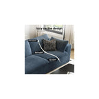 157.5" Cloud Couch Oversized Modular Sectional Sofa for Living Room,Modern Sofa with Deep Seat，8 Seater Boneless Couch with 2 Ottoman,Comfy Upholstered Couches for Apartment, Studio, Office,Blue